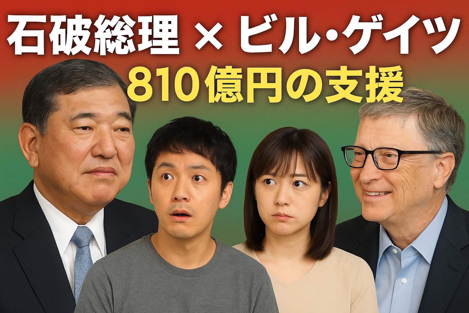 石破総理×ビル・ゲイツ会談！810億円の海外支援とポチ男マスターの本音トーク